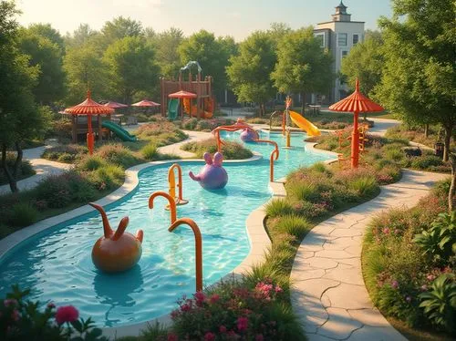 lagoon,water park,underwater playground,amusement park,diamond lagoon,seaside resort,koi pond,resort,waterpark,lifespring,bird kingdom,children's playground,swim ring,flamingos,minigolf,aqua studio,underwater oasis,mini golf course,outdoor pool,imaginationland,Photography,General,Realistic