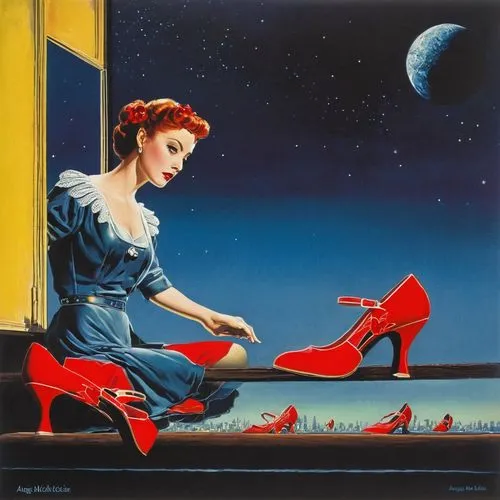 red shoes,woman shoes,pin ups,delvaux,hildebrandt,dancing shoes,Conceptual Art,Sci-Fi,Sci-Fi 18