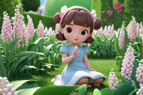 agnes,cute cartoon character,girl in the garden,garden fairy,clove garden,lily of the field,girl in flowers,little girl fairy,cartoon flowers,princess anna,forest clover,flora,in the garden,clover meadow,daisy flower,child fairy,flower fairy,girl picking flowers,lilly of the valley,cute cartoon image,Unique,3D,3D Character