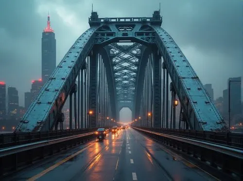 manhattan bridge,triborough,bridged,puente,bridge new europe,brooklyn bridge,george washington bridge,bridge,overbridges,manhattan,bridges,highway bridge,queensboro,guangzhou,harbor bridge,blue hour,newyork,chongqing,skybridge,new york,Photography,General,Realistic