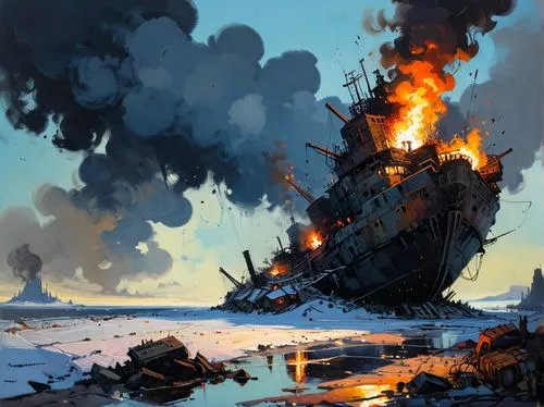 ship wreck,the wreck of the ship,cruiser aurora,leberecht,shipwreck,the wreck,Conceptual Art,Sci-Fi,Sci-Fi 01