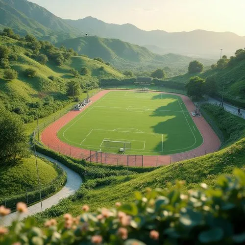 soccer field,track and field,football pitch,track,football field,athletic field,kitchee,playing field,gangwon,sportpark,asafa,stadiums,south korea,hanyang,track golf,gwacheon,sakka,football stadium,baseball diamond,universiade,Photography,General,Realistic