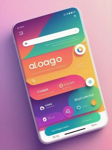 Modern mobile app, flat design, sleek icons, navigation bar, tab layout, scrolling list, 3D transition effects, material design, clean typography, minimalist UI, subtle shadows, rounded corners, color