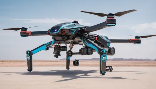 Imagine a futuristic AI-controlled drone that can be steered remotely to perform complex maneuvers.,plant protection drone,logistics drone,the pictures of the drone,drone phantom,package drone,quadcop