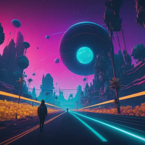 futuristic landscape,alien planet,gas planet,alien world,panoramical,planet alien sky,scifi,space port,valerian,the road,cosmos,fantasy city,sci - fi,sci-fi,futuristic,planet,road of the impossible,cosmos field,travelers,vast,Conceptual Art,Sci-Fi,Sci-Fi 11