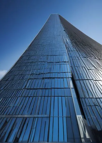 Contemporary building, Craft Tec architectural glass, sleek modern design, transparent facade, reflective surface, angular lines, steel frames, urban cityscape, daytime, clear blue sky, few white clou