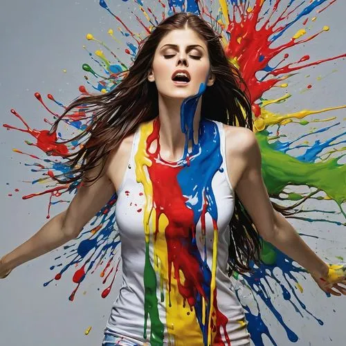 rexona,multi coloured,splash paint,bodypainting,paint splatter,colorful,Conceptual Art,Graffiti Art,Graffiti Art 08