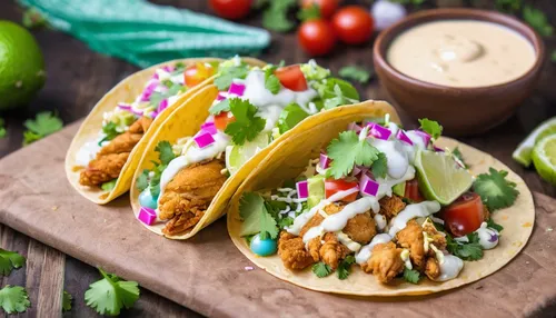 Crispy Chicken Tacos With Lime Aioli,mango catfish taco,tacos food,tacos,tex-mex food,southwestern united states food,mexican foods,taco tuesday,shrimp taco,corn taco,taco,fajita,shrimp tortillas,food