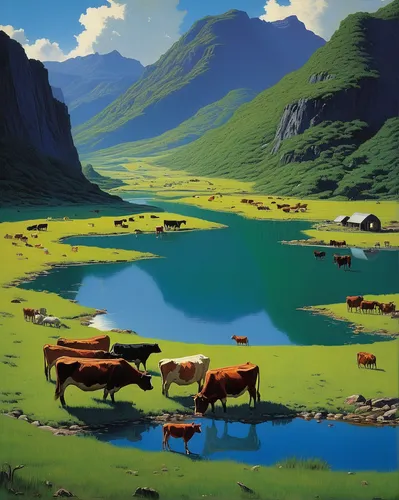 mountain cows,cows on pasture,oxen,alpine cow,mountain pasture,allgäu brown cattle,simmental cattle,alpine pastures,cows,cattle,cow herd,galloway cattle,galloway cows,cattle crossing,horned cows,livestock farming,happy cows,livestock,highland cattle,mountain cow,Conceptual Art,Sci-Fi,Sci-Fi 16