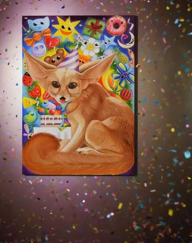 the painting on the disco party confetti room,cat frame,greeting card,firecat,felidae,digital scrapbooking,cat vector,digital scrapbooking paper,tretchikoff,tonkinese,pet portrait,animaux,windclan,gre