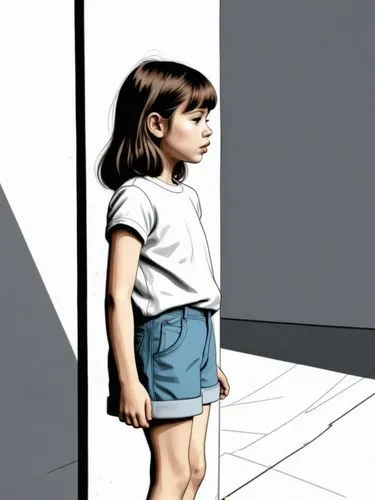 rotoscoping,rotoscoped,girl walking away,rotoscope,the little girl,little girls walking