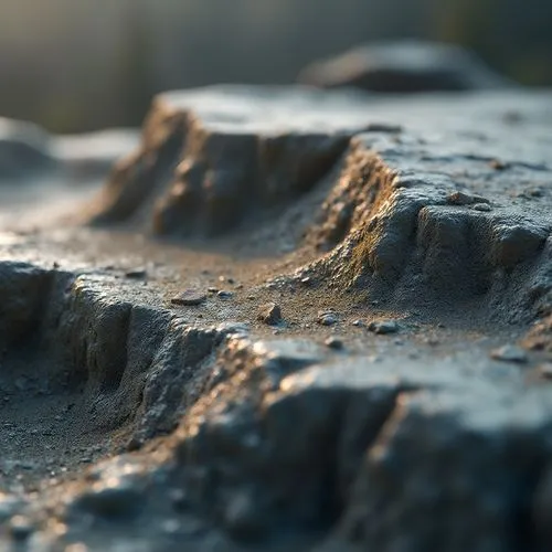 Sand-casted materials, modern industrial design, metallic texture, rough surface, abstract composition, close-up shot, dramatic lighting, shallow depth of field, futuristic atmosphere, minimalistic ba