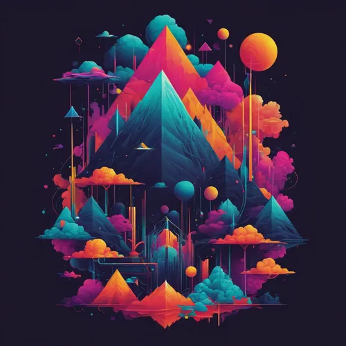 triangles background,low poly,polygonal,low-poly,abstract design,geometric,pyramids,gradient effect,80's design,triangles,volcano,abstract retro,pyramid,mountains,prism,vector graphic,mountain,peaks,high mountains,triangular,Conceptual Art,Sci-Fi,Sci-Fi 11