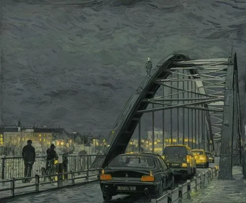 braque saint-germain,david bates,chain bridge,orsay,bridge new europe,vincent van gogh,river seine,olle gill,night scene,montmartre,orlovsky,swing bridge,stieglitz,london bridge,vincent van gough,suspension bridge,danube bridge,harbor bridge,passerelle,golden bridge,Art sketch,Art sketch,Woodcut