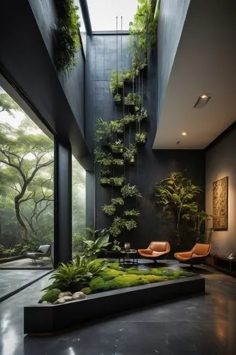 japanese zen garden,climbing garden,interior modern design,asian architecture,forest house,zen garden,landscaped,landscape design sydney,garden design sydney,bamboo plants,beautiful home,green waterfall,landscape designers sydney,tree house,japanese-style room,houseplant,cubic house,atriums,houseplants,interior design,Illustration,Abstract Fantasy,Abstract Fantasy 19