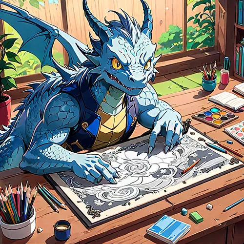 coloring picture,painted dragon,dragon of earth,dragon li,coloring,game illustration,playmat,illustrator,colouring,tutor,table artist,dragon design,sci fiction illustration,drexel,meticulous painting,tutoring,tabletop game,hand-drawn illustration,studio ghibli,dragon,Anime,Anime,Traditional