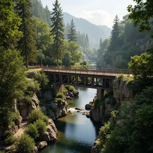 scenic bridge,downieville,danube gorge,hanging bridge,southeast switzerland,schynige platte railway,svizzera,stone bridge,leavenworth,slovenia,yosemite park,hangman's bridge,mountain river,snoqualmie,south tyrol,umpqua,mckenzie river,colorado riverway bridge,capilano,kandern