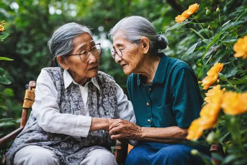 care for the elderly,elderly people,old couple,retirement home,vietnam's,pensioners,caregiver,grandparents,nursing home,nanas,elderly,elder,connectedness,pension,older person,respect the elderly,senior citizens,floral greeting,elder berries,vietnam,Illustration,Realistic Fantasy,Realistic Fantasy 31