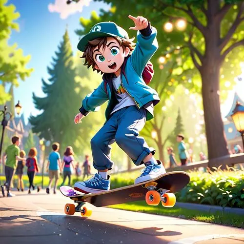 take random skate board, maki it dancing in park,southpark style,summer,skater,skateboarder,skaters,skating,artistic roller skating,skater boy,skate,skateboard,skate board,clap skate,roller skating,sk