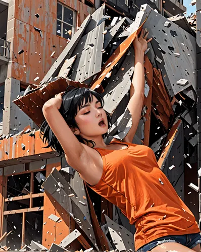 climbing wall,women climber,demolition work,obstacle race,rock climbing,rock climber,rockclimbing,parkour,rock-climbing equipment,free solo climbing,bouldering,sport climbing,demolition,free climbing,building rubble,climbing hold,home destruction,scrap collector,climbing equipment,metal pile