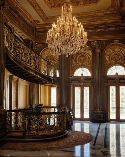 foyer,enfilade,entrance hall,royal interior,cochere,lobby,ritzau,ballroom,palais de chaillot,ornate room,burgtheater,europe palace,chambres,grandeur,nationaltheatret,musée d'orsay,marble palace,llotja,chambre,crillon,Illustration,Realistic Fantasy,Realistic Fantasy 33