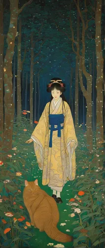 hanbok,throwing leaves,girl with tree,girl lying on the grass,falling on leaves,girl in the garden,mukimono,shirakami-sanchi,the autumn,in the autumn,kitsune,studio ghibli,girl with dog,fallen leaves,in the forest,girl picking flowers,tsukemono,forest man,the japanese doll,koyasan,Art,Artistic Painting,Artistic Painting 32