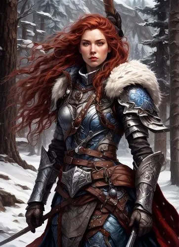 female warrior,fantasy portrait,warrior woman,dwarf sundheim,huntress,fantasy woman,winterblueher,red-haired,male elf,fantasy warrior,strong woman,joan of arc,swordswoman,fantasy art,celtic queen,nordic,fantasy picture,eufiliya,heroic fantasy,paladin