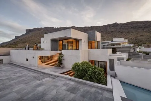 dunes house,modern architecture,modern house,south africa,roof landscape,capetown,cape town,luxury property,luxury home,house in the mountains,beautiful home,stucco wall,house roofs,stellenbosch,house in mountains,residential house,house shape,flat roof,terraced,modern style,Architecture,Villa Residence,Transitional,Postmodern Classicism