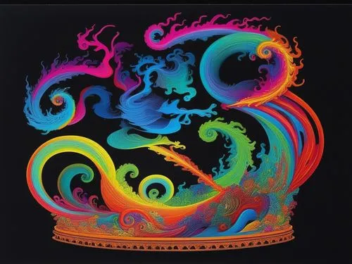 mesmerizing fractal,colorful spiral,painted dragon,chinese dragon,barongsai,swirls,dragon design,om,dragon li,coral swirl,dragon fire,swirl,glass painting,psychedelic art,rainbow waves,swirling,cauldr