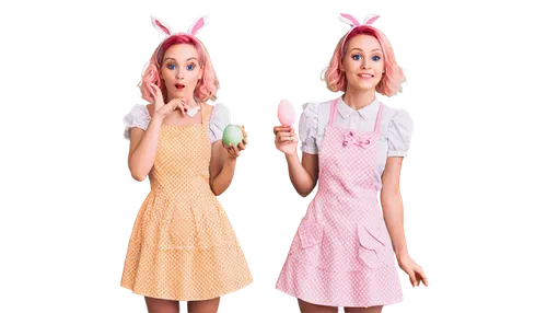 bunnies,milkmaids,easter background,easter theme,easter bunny,rabbits,minidresses,easter rabbits,bunny,bunni,myxomatosis,cottontails,cartoon bunny,bunnie,derivable,rabbit ears,dressup,pinkola,misbun,lapine,Illustration,Paper based,Paper Based 06