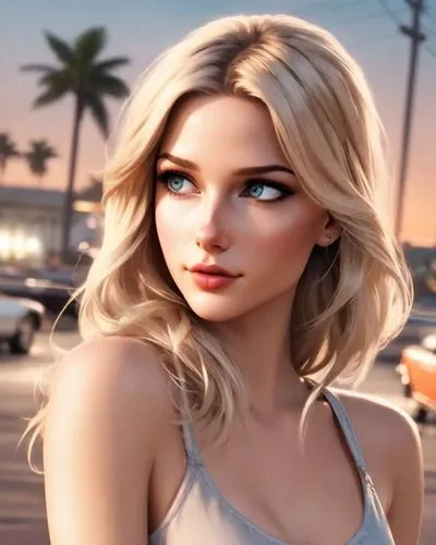 blonde, Grand Theft Auto, GTA 6, dramatic, Florida,  video game,tropico,blonde woman,beach background,blonde girl,derivable,anastasiadis,blonsky,edit icon,blond girl,behenna,monroe,adrien,lycia,blonia