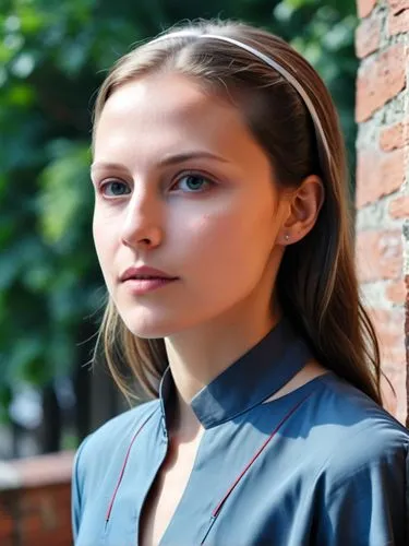 Theresa von Kalkutta,girl posing with a brick wall in the background,belorusskaya,soldatova,pliskova,petrushova,safarova,spiridonova,Photography,General,Realistic