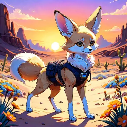 desert fox,sand fox,desert background,fennec fox,springtime background,garden-fox tail,vulpine,dusk background,little fox,flowerful desert,desert run,desert flower,cute fox,coyote,summer background,caracal,fennec,jackal,desert cottontail,foxman,Anime,Anime,General