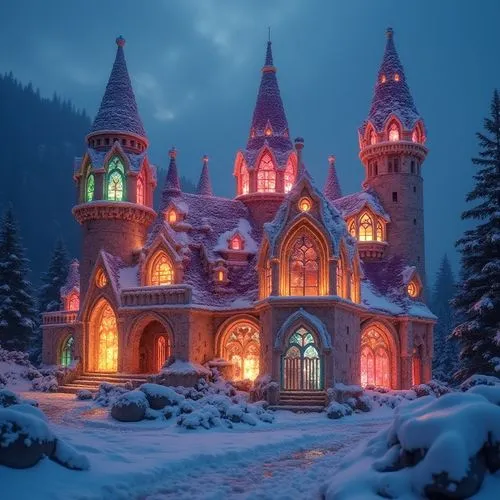 fairy tale castle,fairytale castle,ice castle,santa's village,gingerbread house,gingerbread houses