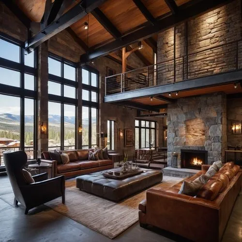 fire place,the cabin in the mountains,luxury home interior,loft,family room,house in the mountains,fireplaces,chalet,alpine style,log home,wooden beams,beautiful home,living room,house in mountains,lofts,snohetta,modern living room,great room,contemporary decor,log cabin,Illustration,Retro,Retro 05