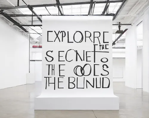 Explore the secrets concealed behind the scenes,art object,explore,scenography,white room,klaus rinke's time field,exhibit,typography,discover,art world,experience,to explore,a museum exhibit,exposure