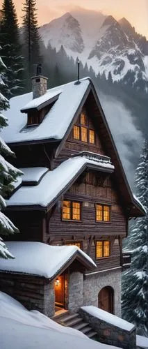 mountain hut,house in mountains,house in the mountains,winter house,avoriaz,mountain huts,chalet,snow house,the cabin in the mountains,alpine style,ortler winter,alpine hut,log home,snow roof,swiss house,log cabin,cauterets,snowy landscape,snow shelter,courchevel,Conceptual Art,Fantasy,Fantasy 32