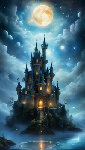 fairy tale castle,dreamhouse,fantasy picture,fairytale castle,fantasy landscape,neverland,Conceptual Art,Daily,Daily 32