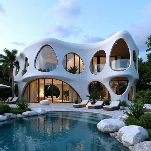 cubic house,florida home,cube house,futuristic architecture,dreamhouse,roof domes