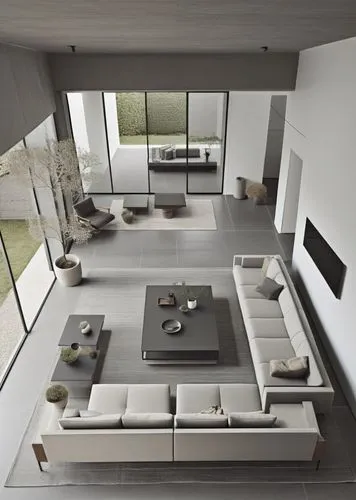 a contemporary living room with large windows and a couch in the center,minotti,natuzzi,interior modern design,modern living room,home interior,associati,Photography,Documentary Photography,Documentar