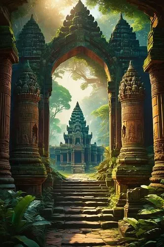 angkor,cambodia,artemis temple,ancient city,dhamma,temples,khmer,angkor wat temples,ancient buildings,labyrinthian,bagan,temple,thai temple,vimana,angkor wat,phanom,pravara,shambhala,sanatana,world digital painting,Conceptual Art,Fantasy,Fantasy 05