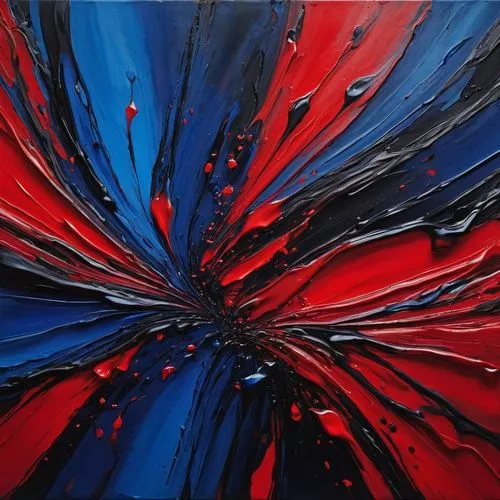 abstract painting,red and blue,riopelle,supernova,blue red ground,abstract artwork,Photography,General,Natural