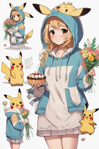 pika,pikachu,pokemon,pokémon,pixaba,kawaii food,cute clothes,pokemon go,snack cake,delicious food,tempura,flower hat,small cakes,bento,foodie,desserts,sweet food,trainers,assortment,hat,Unique,Design,Character Design