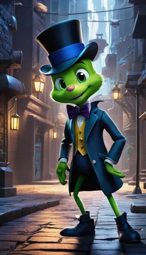 jiminy cricket,frog background,leonardo,gentlemanly,wonder gecko,johnny jump up,cute cartoon character,suit actor,disney character,top hat,mayor,man frog,kermit,kermit the frog,madagascar,christmas carol,full hd wallpaper,smooth criminal,business man,fenek,Conceptual Art,Sci-Fi,Sci-Fi 10