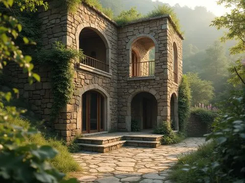 stone house,house in the forest,forest house,house in the mountains,house in mountains,ancient house,stone palace,stone houses,beautiful home,private house,small house,the threshold of the house,little house,rivendell,casabella,walhalla,3d rendering,dreamhouse,render,maison,Photography,General,Realistic