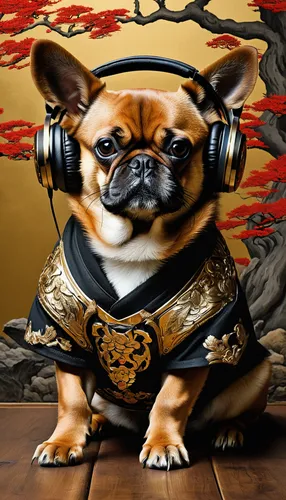 soundcloud icon,pug,the french bulldog,goki,peanut bulldog,woofer,chinese imperial dog,music fantasy,listening to music,french bulldog,dogecoin,disc jockey,dj,spotify icon,music background,pubg mascot,bongo,jagdterrier,bandana background,bulldog,Conceptual Art,Fantasy,Fantasy 26