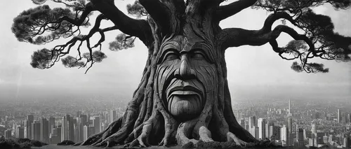 creepy tree,tree face,strange tree,tree man,rooted,surrealism,celtic tree,dragon tree,tree thoughtless,tree of life,the japanese tree,tree die,tree crown,bigtree,western yew,magic tree,upward tree position,groot,bodhi tree,hokka tree,Photography,Black and white photography,Black and White Photography 11