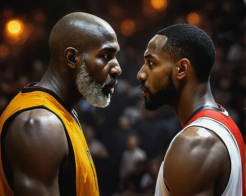 face to face,confrontation,the game,nba,basketball,divided,brotherhood,goats,negotiation,timeout,aging icon,sidebyside,cleveland,desktop wallpaper,man love,civil war,goat lip,arguing,neighbors,grizzlies,Illustration,Abstract Fantasy,Abstract Fantasy 18