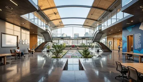 lobby,pedway,wintergarden,atriums,rivercenter,hotel lobby,foyer,bridgepoint,waterplace,bizinsider,umkc,aqua studio,atrium,walt disney center,calpers,genentech,macerich,kaust,company headquarters,concourse