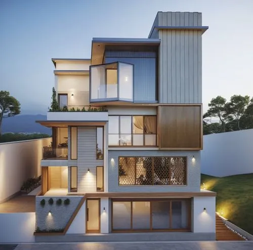 modern house,modern architecture,cubic house,fresnaye,3d rendering,cube house,Photography,General,Realistic